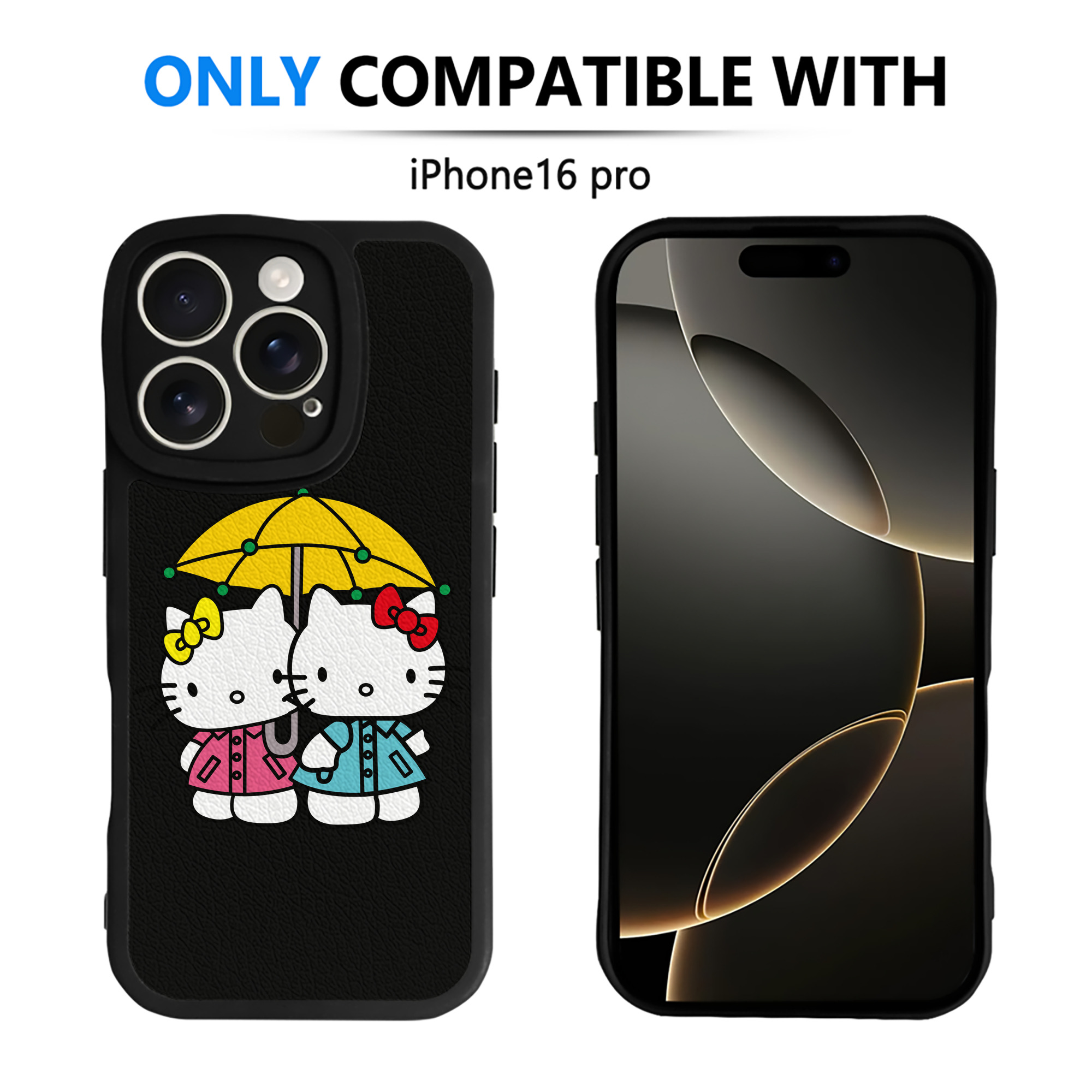 （画像用） Hello Kitty ハローキティ 【iPhone 16シリーズ対応】シリコンスマホケース（レザー調） 材質：シリコン